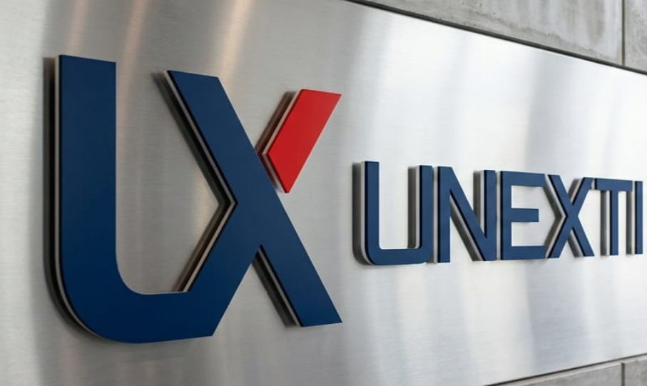 Letrero corporativo de UNEXTI